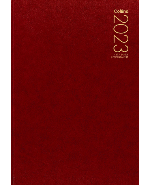 DIARIES 2023 Collins A41A Appointment  Red
