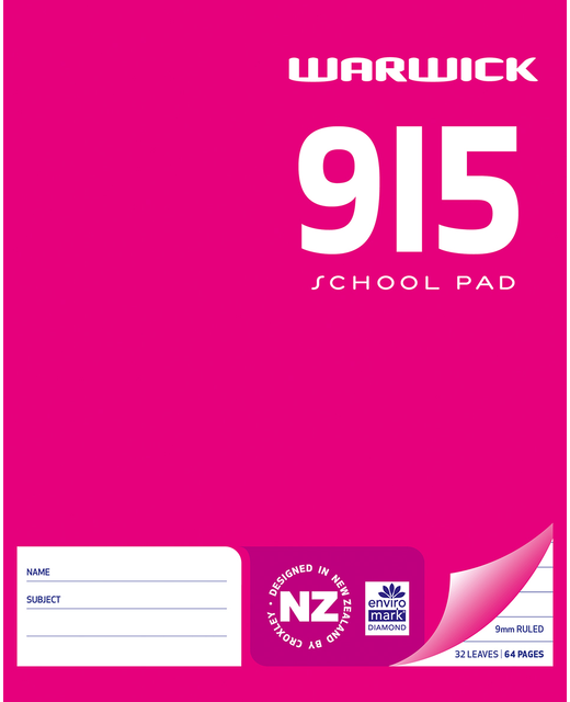 Pad Warwick 9I5 9Mm Ruled 32 Lf