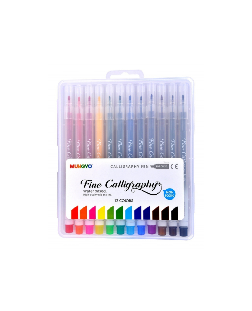 PEN CALLIGRAPHY MUNG 2MM ASST PK12