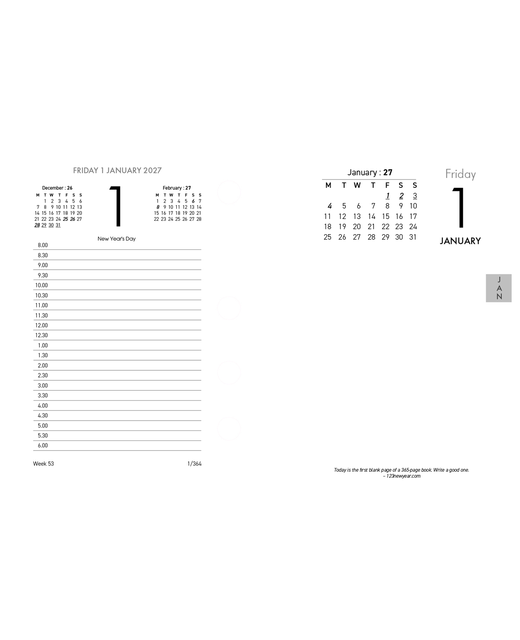 CALENDAR REFILL 2027 COLLINS 13E SIDE OPENING