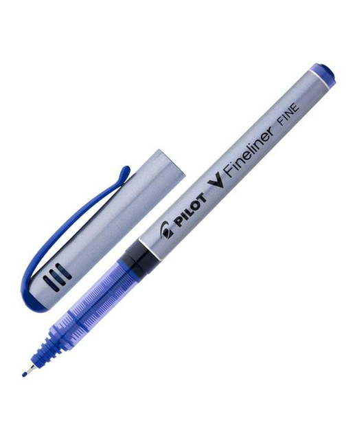 PEN PILOT V FINELINER FIBRE TIP 0.5mm BLUE