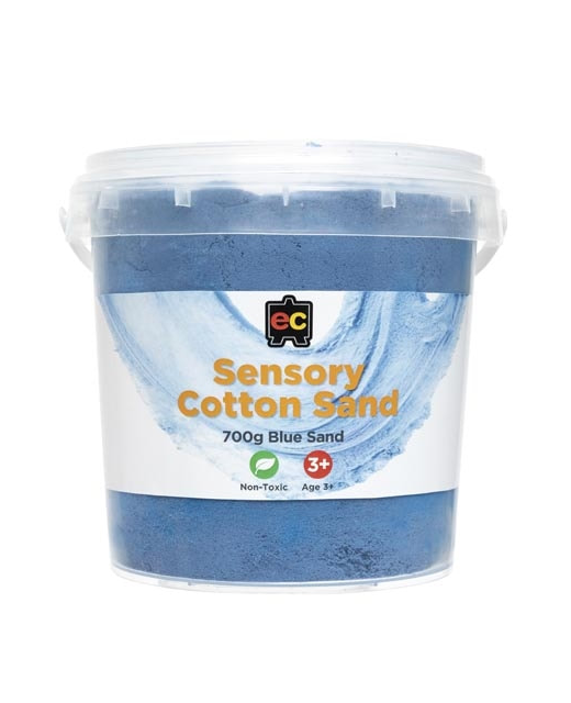 EC SENSORY COTTON SAND 700gm TUB BLUE