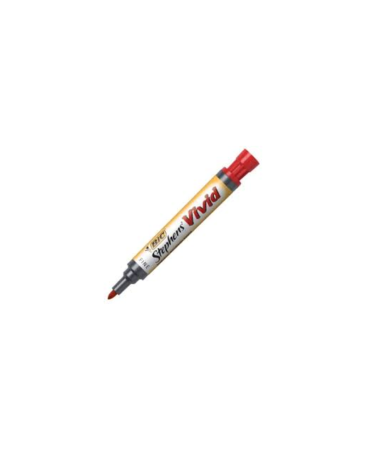 Marker Permanent Bic Vivid Fine Red