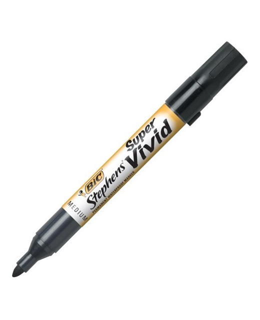 Marker Permanent Bic Vivid Super Med Black