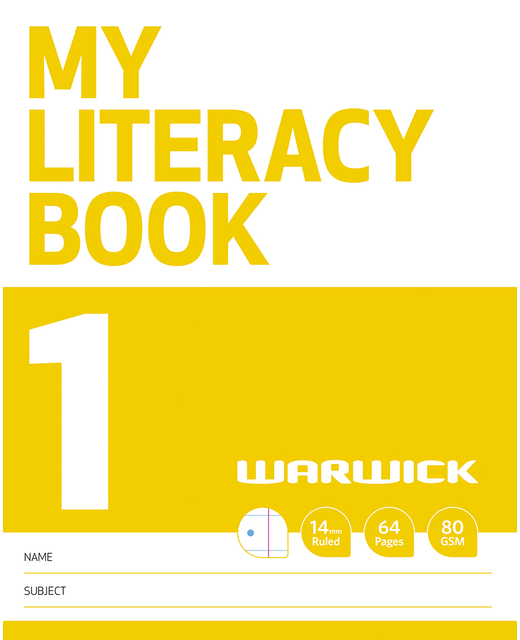MY LITERACY BOOK 1 WARWICK 14MM RULED LF32
