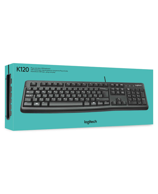Logitech Corded Keyboard K120 Black