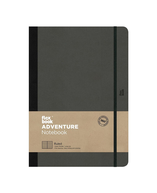 FLEXBOOK ADVENTURE NOTEBOOK LARGE RULED OFF BLACK