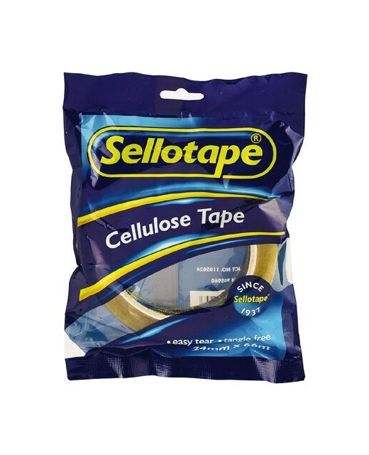 Sellotape Cellulose Tape 24mm x 66m Clear