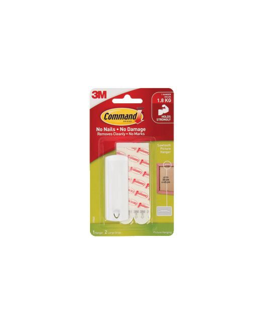COMMAND PICTURE HANGER 17040LARGE WHITE SAWTOOTH PK/1