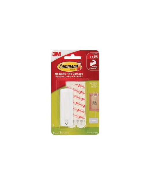 COMMAND PICTURE HANGER 17040LARGE WHITE SAWTOOTH PK/1