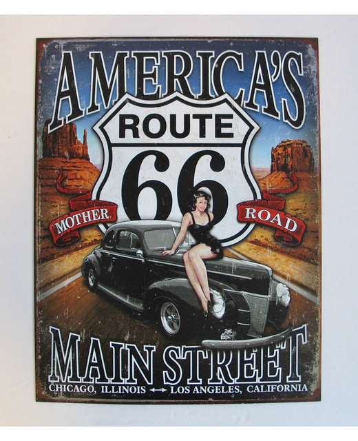 ROUTE 66 AMERICA'S MAIN STREET SIGN