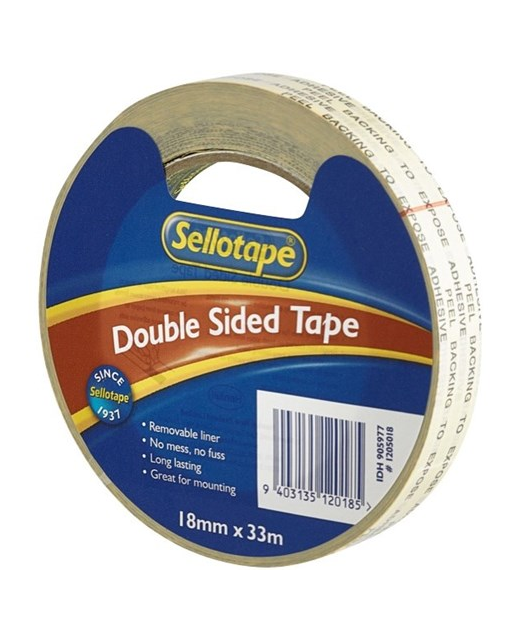 TAPE S/TAPE DOUBLE SIDED 18MMX33M