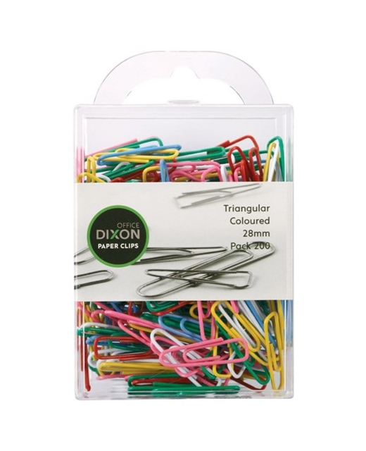 DIXON PAPER CLIPS 31 MM ROUND COLOURED PACK OF 150