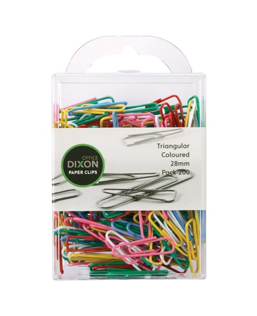 DIXON PAPER CLIPS 31 MM ROUND COLOURED PACK OF 150