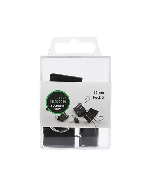 DIXON FOLDBACK CLIPS 25MM PACK 5