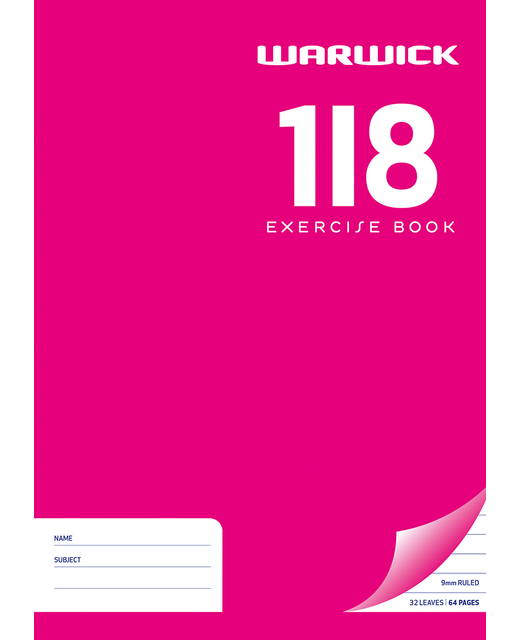 Exercise Book Warwick 1I8 9Mm 32 Leaves