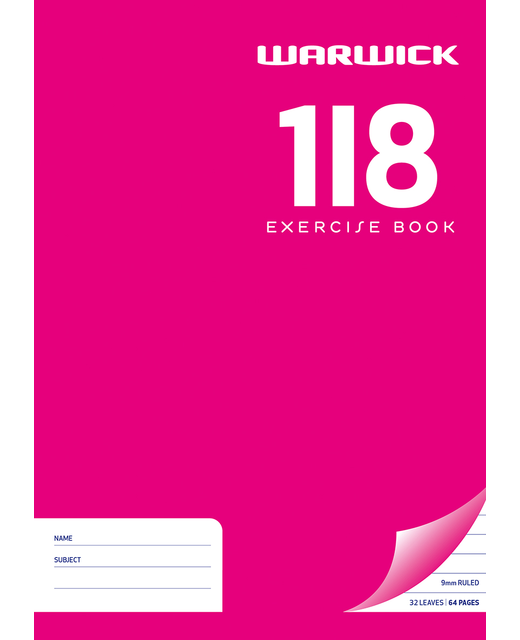 Exercise Book Warwick 1I8 9Mm 32 Leaves