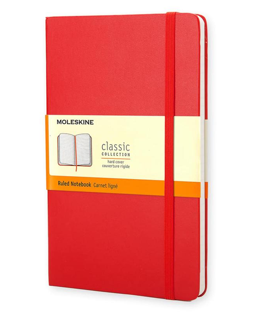 MOLESKINE CLASSIC NOTEBOOK RULED LARGE HARDBACK RED