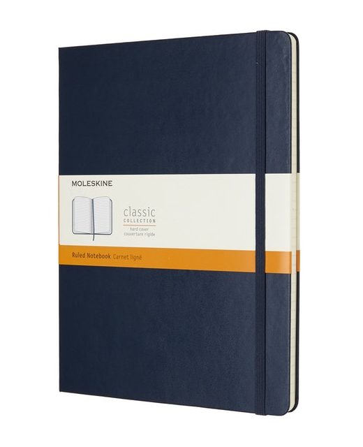 MOLESKINE CLASSIC NOTEBOOK RULED LARGE HARDBACK BLUE