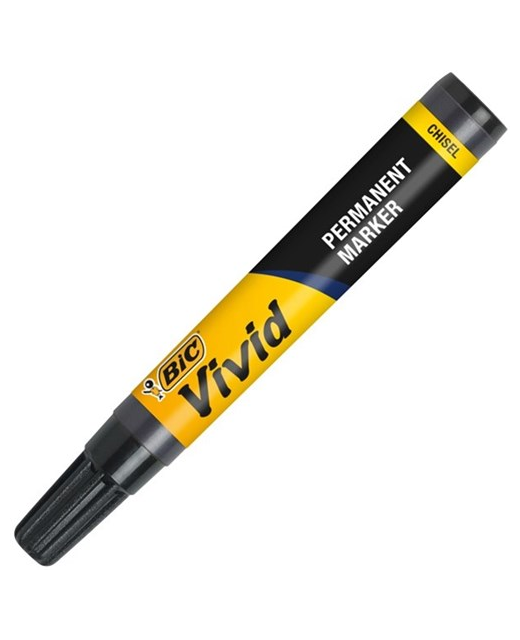 Marker Permanent Bic Vivid Chisel Black