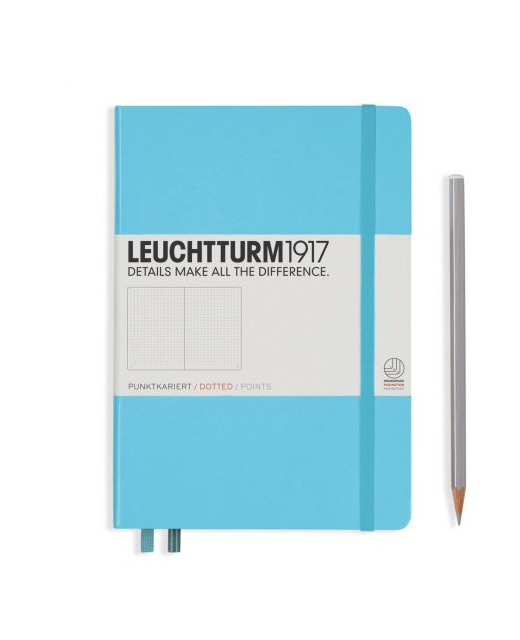 JOURNAL A5 DOTTED LEUCHTTRUM 1917 ICE BLUE