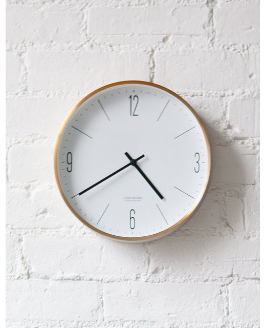 Rose Gold Rim Wall Clock 34cm StationeryGeneral Onehunga Books