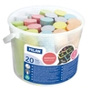 Chalk Milan Non Dust Coloured 20 Pack Jumbo