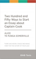 Two Hundred and Fifty Ways to Start an Essay about Captain Cook