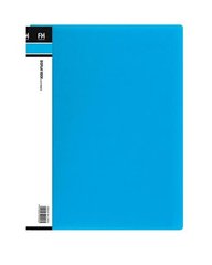 Display Book Fm A4 20 Pocket Vivid Blue-stationery-Onehunga Books & Stationery