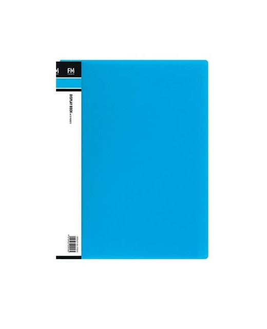 Display Book Fm A4 20 Pocket Vivid Blue