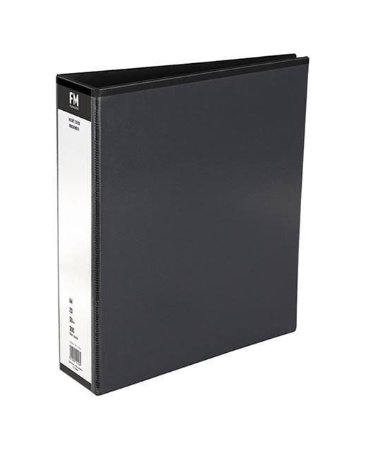 Ringbinder Fm Pvc Insert O/Lay 2/26 Blk