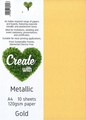 METALLIC PAPER GOLD A4 120GSM 100 SH PACK