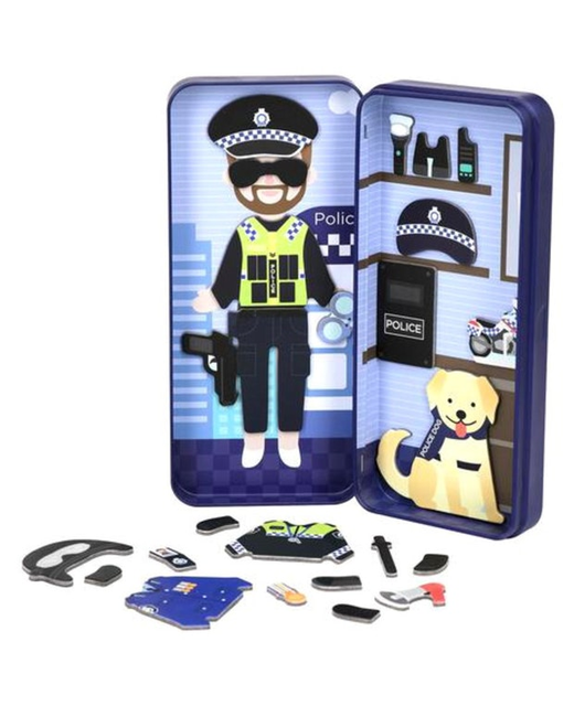 PUZZLES MAGNETIC TIN POLICE OFFICER