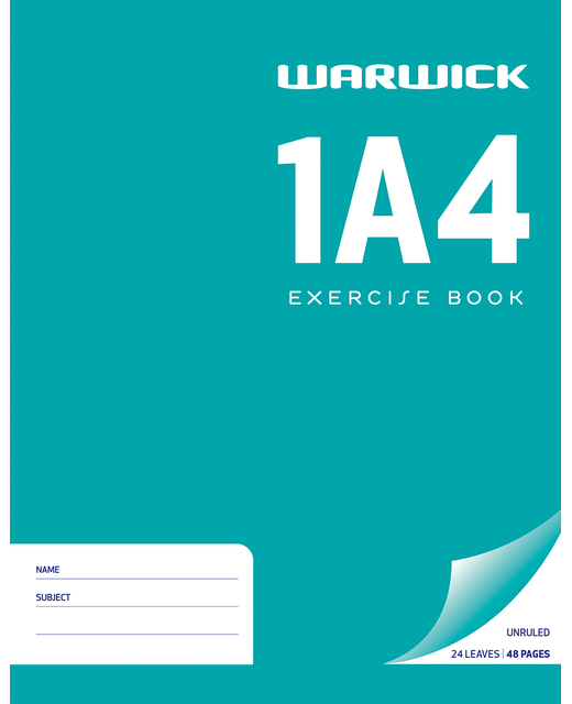 EXERCISE BOOK WARWICK 1A4 PLAIN 24LF