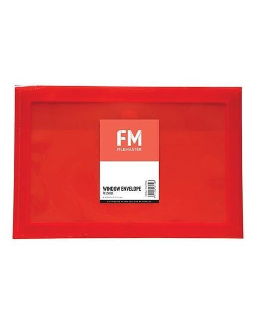 Document Envelope Fm Pvc Reusable Red