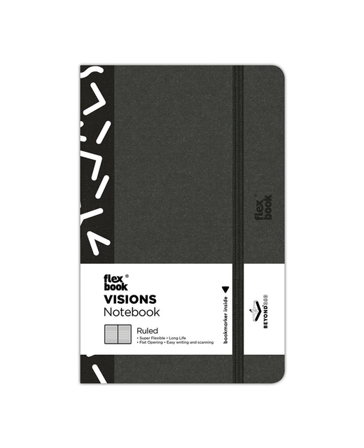 FLEXBOOK VISIONS NOTEBOOK POCKET RULED BLACK/WHITE