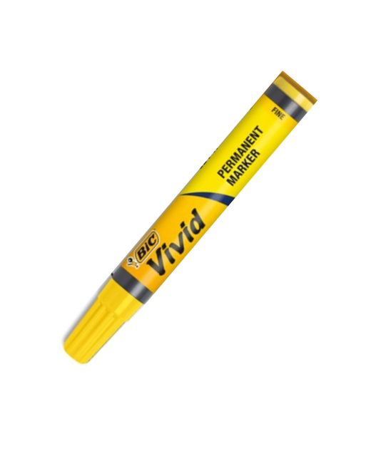 Marker Permanent Bic Vivid Fine Yellow