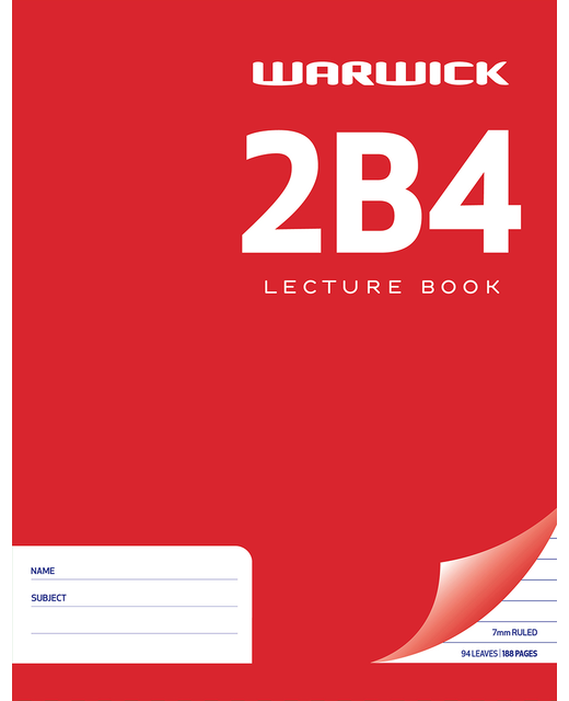 LECTURE BOOK WARWICK 2B4 7MM RULED 94LF