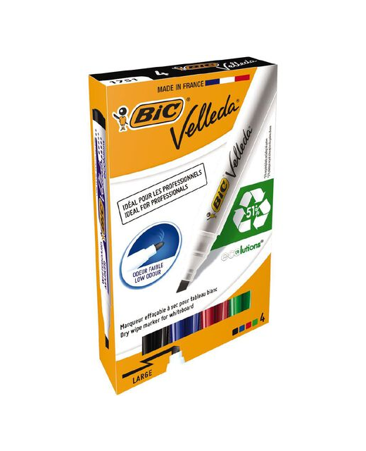 Whiteboard Marker Bic Velleda 4 Pack