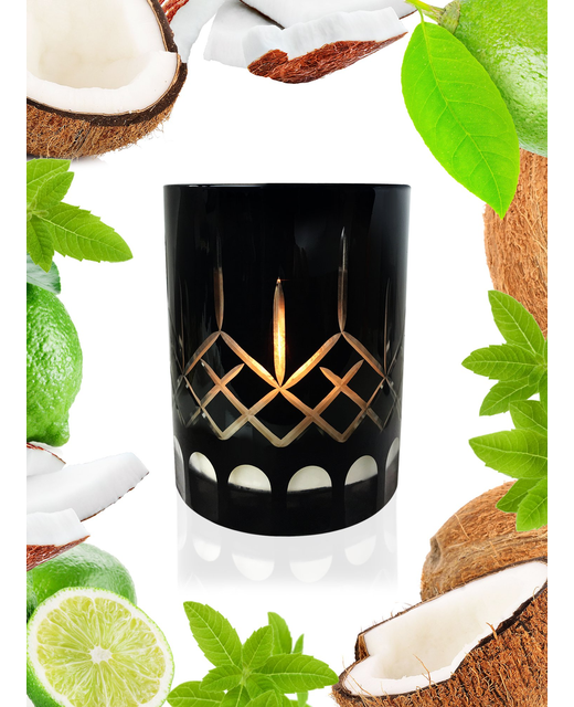 CRYSTAL SERIES ORGANIC COCONUT WAX CANDLE 1275GM LIME&COCONUT - Gifts