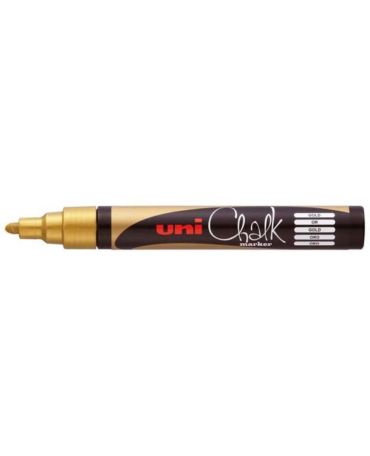 UNI CHALK MARKER 1.8-2.5MM BULLET TIP GOLD