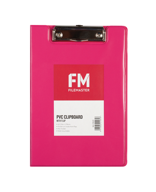 Clipboard File Fm  Fs Pvc With Flap Pink
