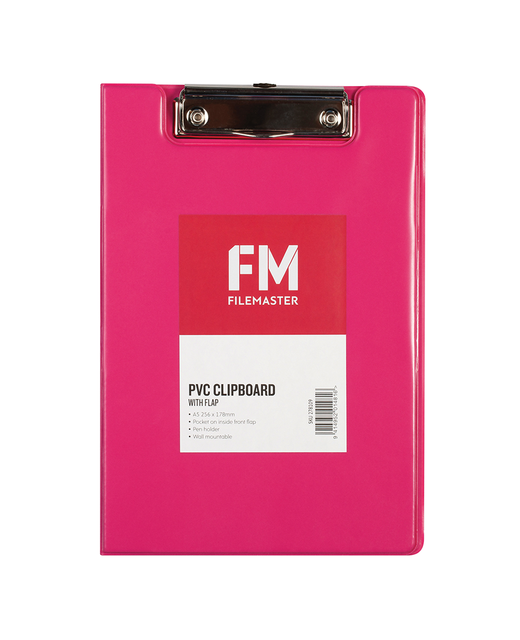 Clipboard File Fm  Fs Pvc With Flap Pink