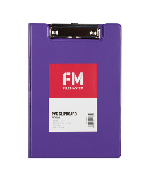 Clipboard File Fm Fs Pvc With Flap Purple