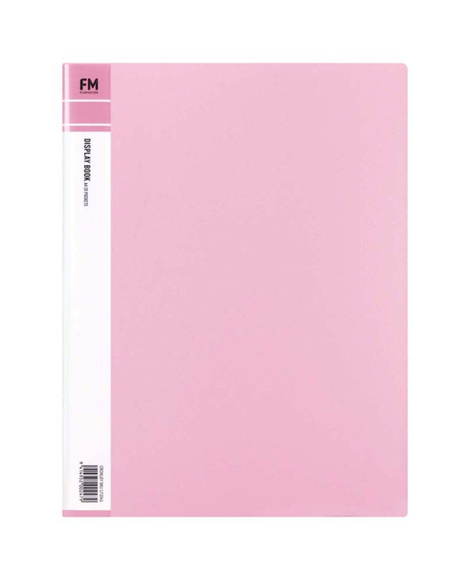 Display Book Fm A4 20 Pocket Pig Pink