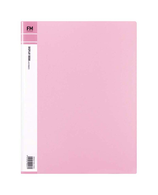 Display Book Fm A4 20 Pocket Pig Pink