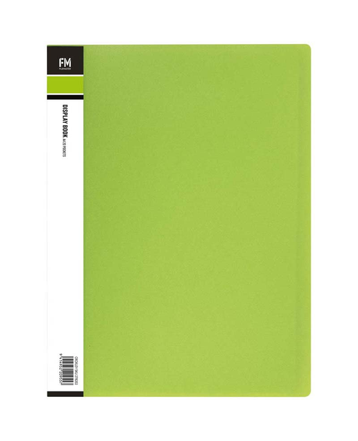 Display Book Fm A4 20 Pocket Vivid Lime