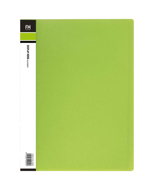 Display Book Fm A4 20 Pocket Vivid Lime