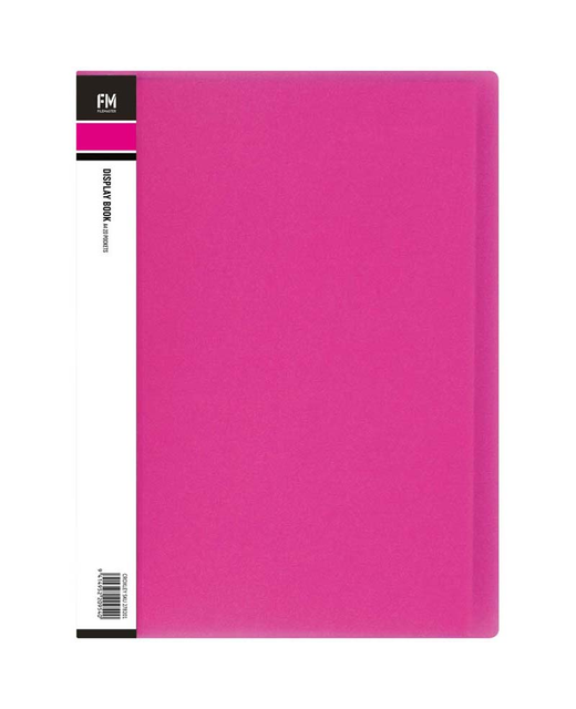Display Book Fm A4 20 Pocket Vivid Pink