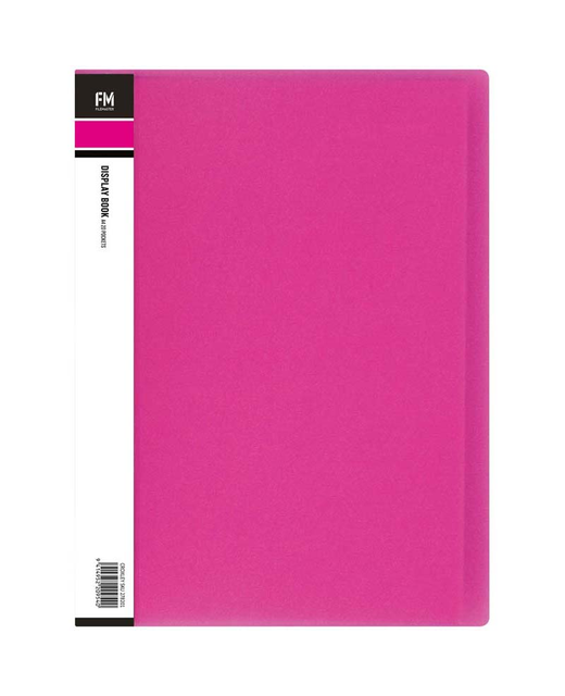 Display Book Fm A4 20 Pocket Vivid Pink